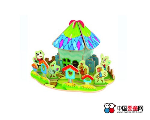 若态科技 木质拼搭场景式森林小屋 森林邮局,孕