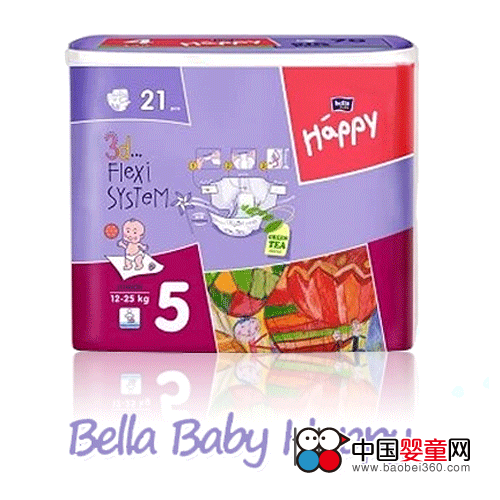 贝拉宝贝Bella Baby Happy纸尿裤5号-21片装,孕
