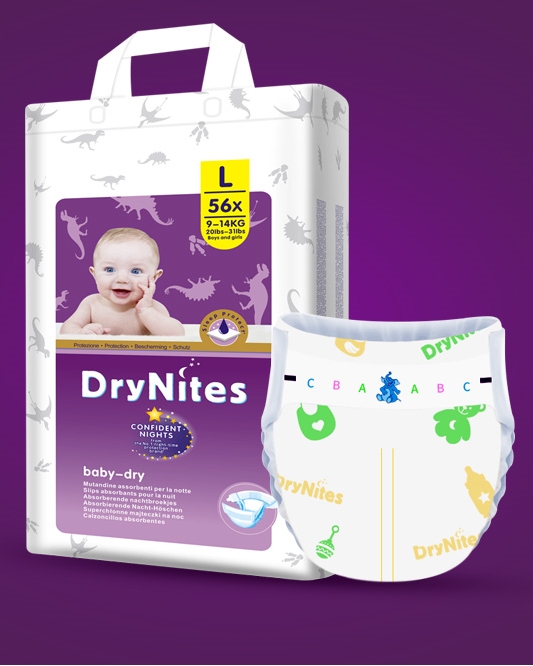 DryNites洁纳斯纸尿裤（铂金装）L码