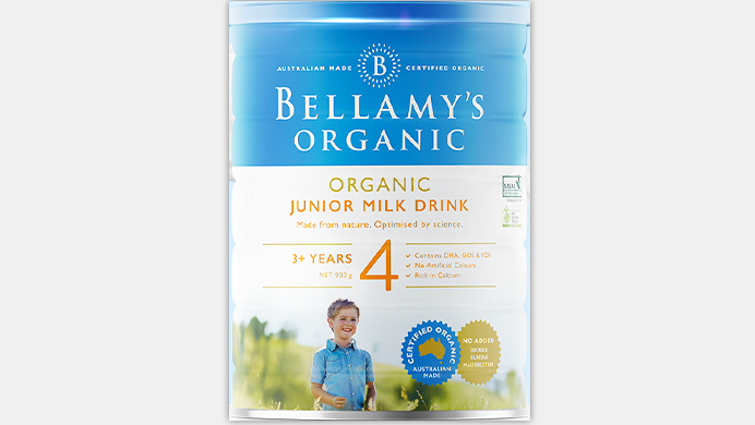 贝拉米有机儿童配方奶粉系列
